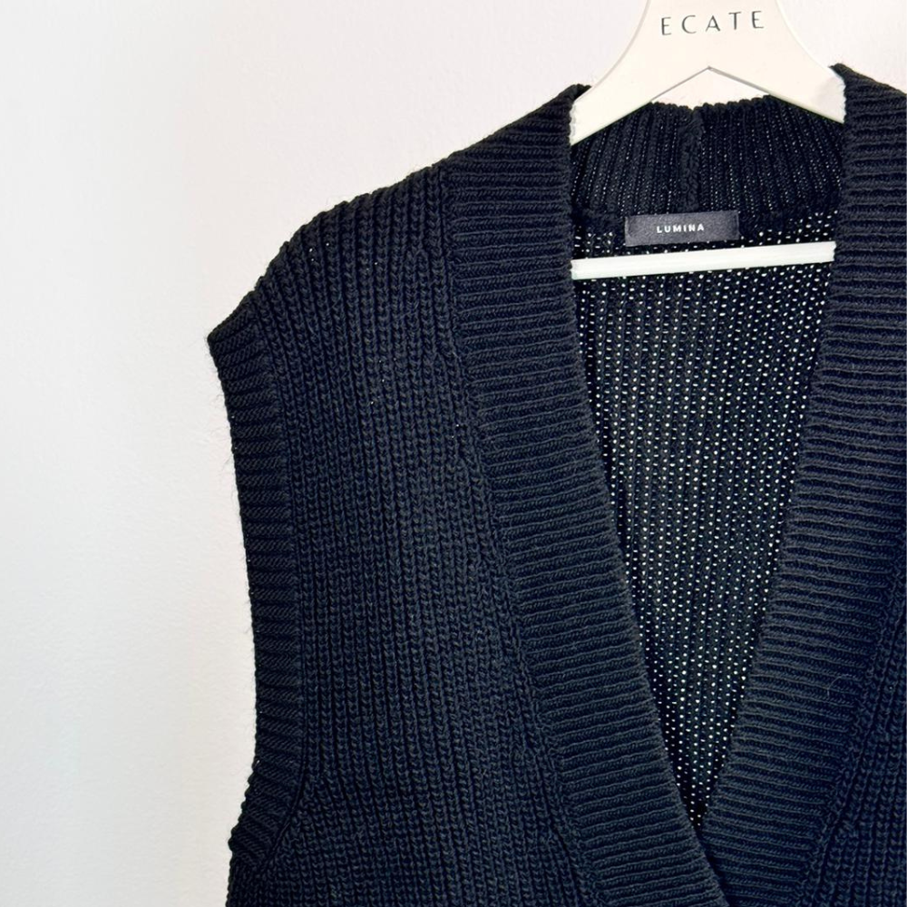 Gilet in maglia scollo a V