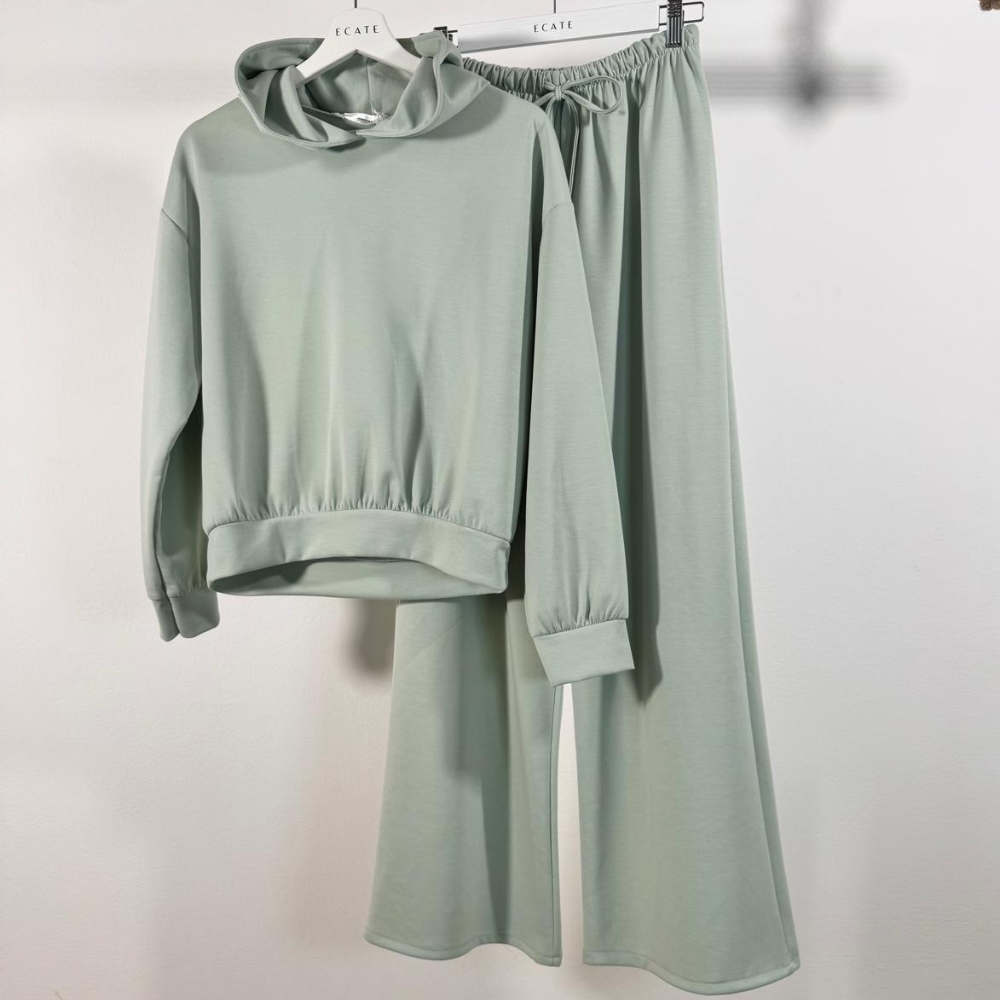 Completo Relax in maglia - Verde menta