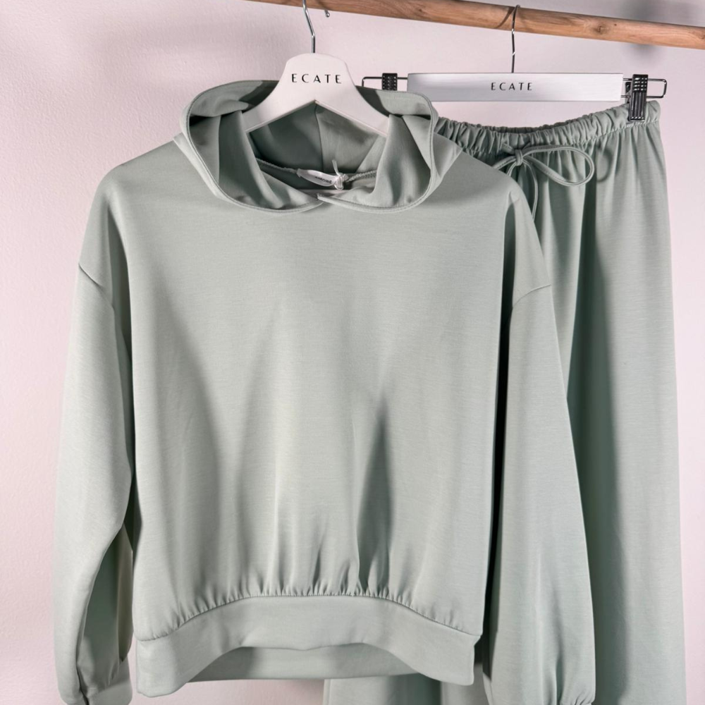 Completo Relax in maglia - Verde menta