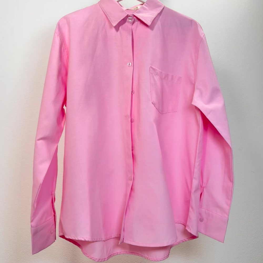 Camicia Oversize in Cotone – Rosa
