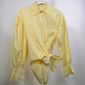 Camicia Nodo in Cotone – Giallo pastello