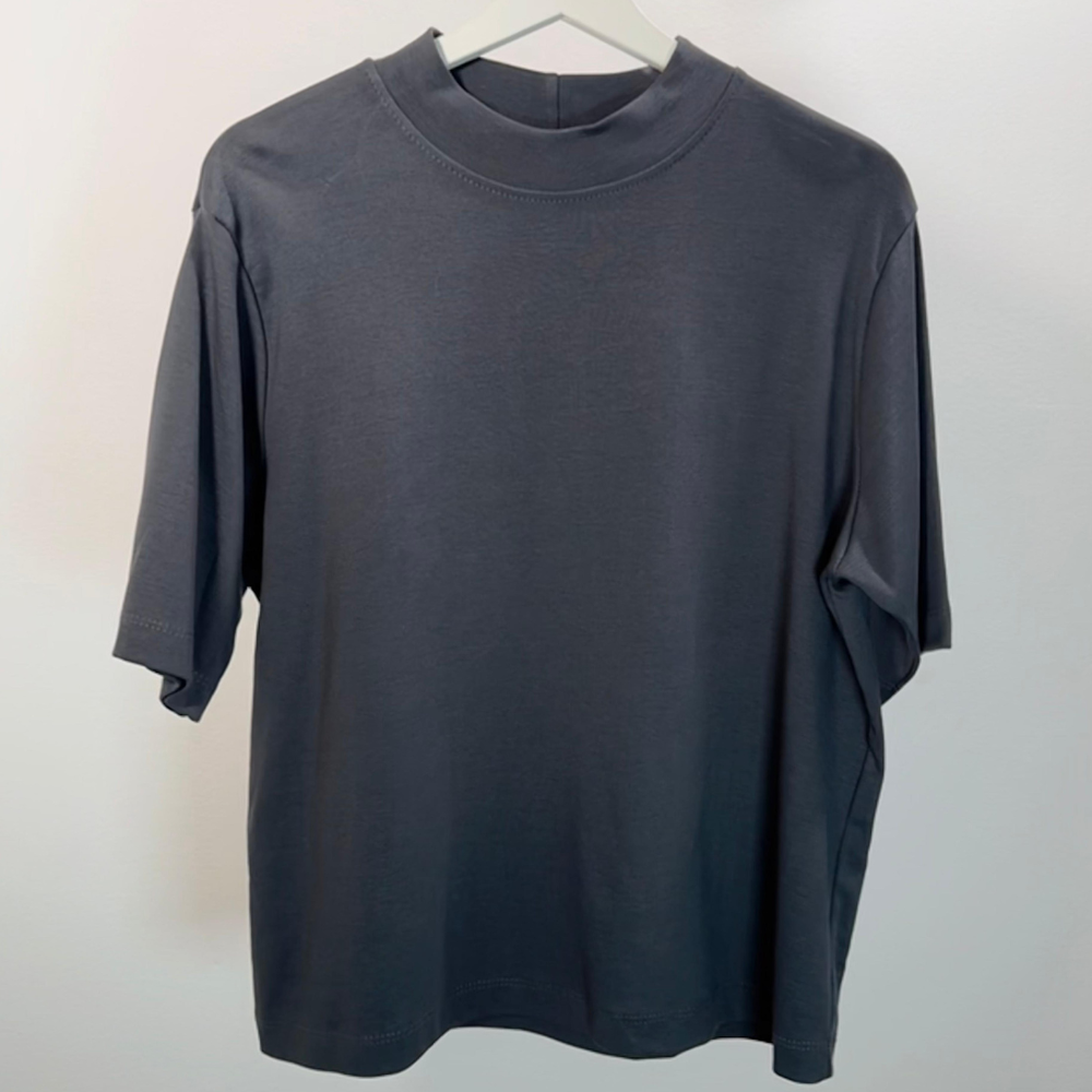 T-shirt Oversize in Cotone – Grigia antracite