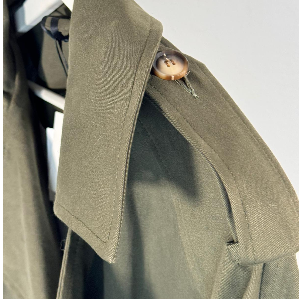 Trench Oversize in Cotone – Verde Oliva