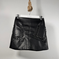 Mini Skirt "Biker Detail" in ecopelle